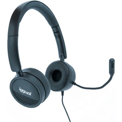 Casque filaire Iggual IGG317075 avec microphone - Bandeau, Noir - Publicité Casque filaire Iggual IGG317075 avec microphone - Bandeau, Noir - Publicité