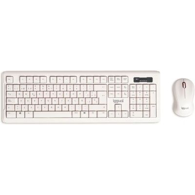 Iggual IGG318157 Tastiera e Mouse Wireless Ufficio QWERTY Bianco Iggual IGG318157 Tastiera e Mouse Wireless Ufficio QWERTY Bianco