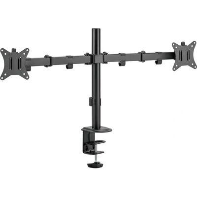 Brazo de monitor IGGUAL SPM02 - Soporta 2 monitores - 17-32 pulgadas - Negro Brazo de monitor IGGUAL SPM02 - Soporta 2 monitores - 17-32 pulgadas - Negro