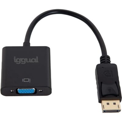 iggual IGG319062 Adapter - DisplayPort till VGA - Svart - Adapter iggual IGG319062 Adapter - DisplayPort till VGA - Svart - Adapter