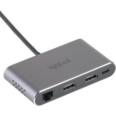 iggual IGG319222 Dock - 8-in-1 USB-C iggual IGG319222 Dock - 8-in-1 USB-C