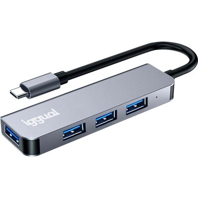 iggual IGG319239 Hub USB-C 4 Porte - USB 3.0 4 Porte iggual IGG319239 Hub USB-C 4 Porte - USB 3.0 4 Porte