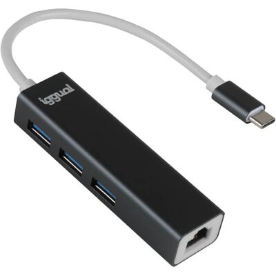 Stacja dokująca do laptopa bez baterii - Hub USB-C 4 porty - Czarny Stacja dokująca do laptopa bez baterii - Hub USB-C 4 porty - Czarny