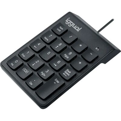 IGGUAL - CK-NUM-19T - Noir - USB - Clavier numérique - Publicité IGGUAL - CK-NUM-19T - Noir - USB - Clavier numérique - Publicité