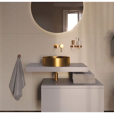 Swiss Aqua Technologies - Lavabo ovalado de acero inoxidable cepillado - Decoración de baño Swiss Aqua Technologies - Lavabo ovalado de acero inoxidable cepillado - Decoración de baño