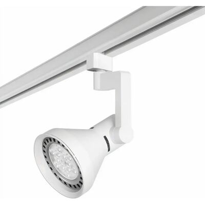 Forlight Cono Faretto da Binario - Regolabile 360° Acciaio Bianco - Interno Forlight Cono Faretto da Binario - Regolabile 360° Acciaio Bianco - Interno