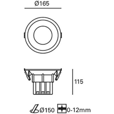 Forlight Dorit - Downlight encastré LED - Blanc mat - 16.5cm - IP44 - Blanc chaud - Publicité Forlight Dorit - Downlight encastré LED - Blanc mat - 16.5cm - IP44 - Blanc chaud - Publicité