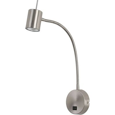 Lampe de lecture murale Forlight Bas - Nickel satiné 1x GU10 - Publicité Lampe de lecture murale Forlight Bas - Nickel satiné 1x GU10 - Publicité