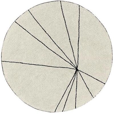 Lorena Canals - Tapis rond lavable Trace - 160cm - Beige - Publicité Lorena Canals - Tapis rond lavable Trace - 160cm - Beige - Publicité