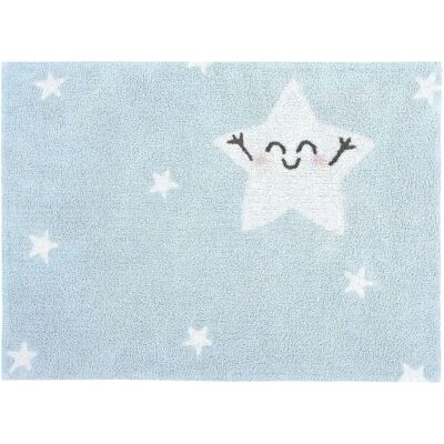Modrý bavlněný koberec Happy Star od Lorena Canals - Dětská dekorace Modrý bavlněný koberec Happy Star od Lorena Canals - Dětská dekorace