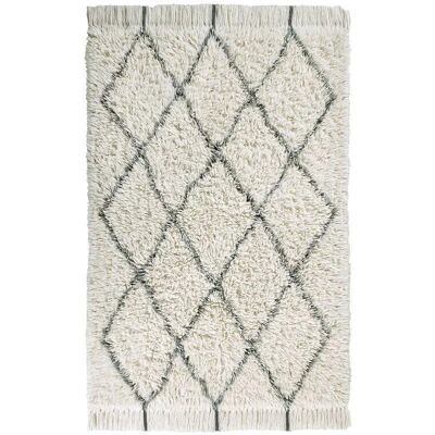 Tapis en laine beige et gris fait main - Lorena Canals - Publicité Tapis en laine beige et gris fait main - Lorena Canals - Publicité