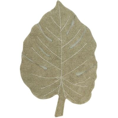 Tapis Monstera olive Lorena Canals - Décoration enfant Tapis Monstera olive Lorena Canals - Décoration enfant