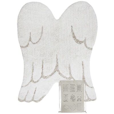 Tapete Mini Wings Lorena Canals na cor de marfim 75x100cm Tapete Mini Wings Lorena Canals na cor de marfim 75x100cm