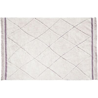 Tapis Berbère en Coton Blanc - Lorena Canals, Éco et Fait Main - Publicité Tapis Berbère en Coton Blanc - Lorena Canals, Éco et Fait Main - Publicité