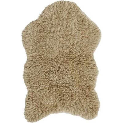 Lorena Canals Beige ullteppe - Dyreskinn-utseende - 75x110 cm Lorena Canals Beige ullteppe - Dyreskinn-utseende - 75x110 cm