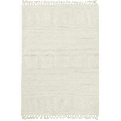 Tapis en laine beige Lorena Canals - Fait main, Multitexturé - Publicité Tapis en laine beige Lorena Canals - Fait main, Multitexturé - Publicité