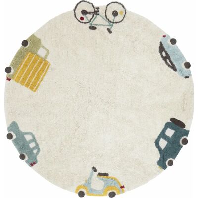 Lorena Canals Flerfarget Rund Bomulls Teppe for Barn - 140 cm Lorena Canals Flerfarget Rund Bomulls Teppe for Barn - 140 cm