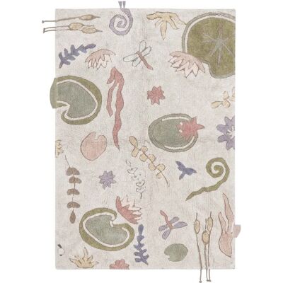 Tapis de jeu beige avec nénuphars - 140x200 cm - Publicité Tapis de jeu beige avec nénuphars - 140x200 cm - Publicité
