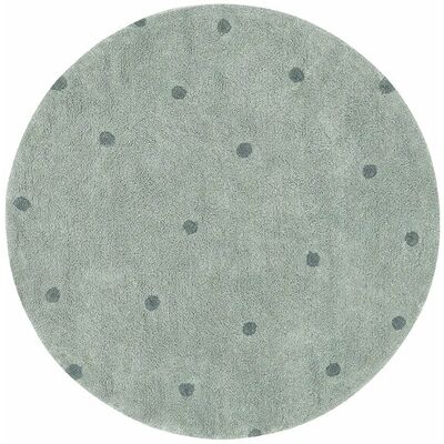 Tapis rond pour enfants en coton bleu de Lorena Canals - Doux et fait main Tapis rond pour enfants en coton bleu de Lorena Canals - Doux et fait main