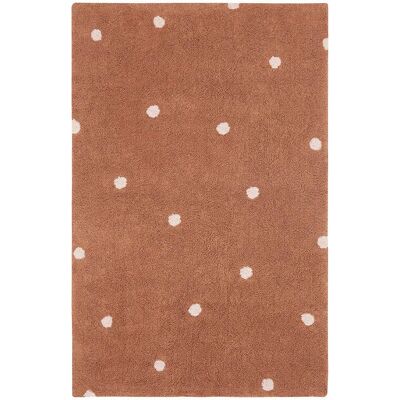 Tapete em algodão Mini Dot Chestnut da Lorena Canals - 100x150cm Tapete em algodão Mini Dot Chestnut da Lorena Canals - 100x150cm