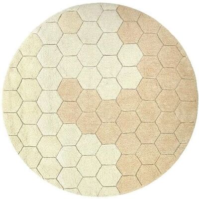 Tapis Honeycomb Golden de Lorena Canals - Ø 140cm Tapis Honeycomb Golden de Lorena Canals - Ø 140cm