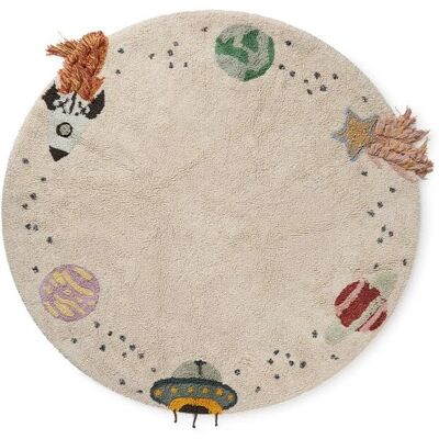 Lorena Canals Modèle - Tapis Spatial Multicolore - 140cm Lorena Canals Modèle - Tapis Spatial Multicolore - 140cm