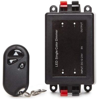 GREENICE - LED Dimmer mit Fernbedienung - 12-24V - 96/192W GREENICE - LED Dimmer mit Fernbedienung - 12-24V - 96/192W