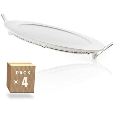 Pacchetto 4 Downlight LED Slim GREENICE - 12W 860Lm - Interno Pacchetto 4 Downlight LED Slim GREENICE - 12W 860Lm - Interno