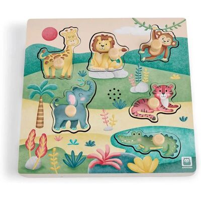 Puzzle Musicale in Legno Eurekakids - Amici Della Savana Multicolore Puzzle Musicale in Legno Eurekakids - Amici Della Savana Multicolore