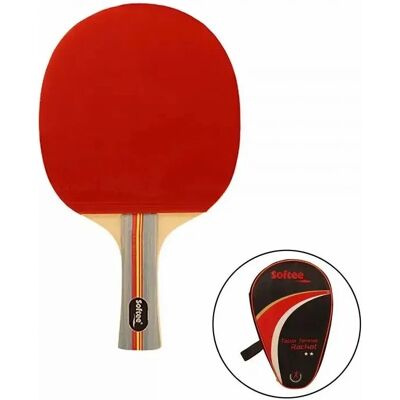 Softee P500 Tafeltennis Paddle - 5 Lagen, 2mm Spons Softee P500 Tafeltennis Paddle - 5 Lagen, 2mm Spons