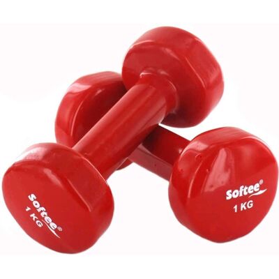 SOFTEE Vinyl Dumbbells Set 1kg - Dumbbells SOFTEE Vinyl Dumbbells Set 1kg - Dumbbells