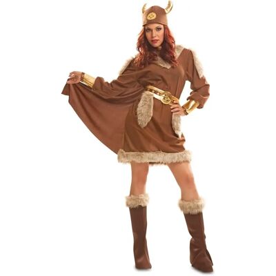 Costume Vichinga Donna PANGEADISCOUN - Multicolore - 4 Pezzi Costume Vichinga Donna PANGEADISCOUN - Multicolore - 4 Pezzi