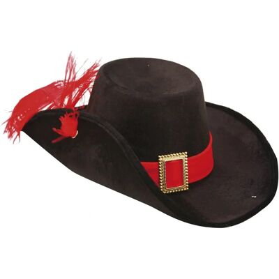 Chapeau Mousquetaire Multicolore Noir de My Other Me - Accessoire de Fête - Publicité Chapeau Mousquetaire Multicolore Noir de My Other Me - Accessoire de Fête - Publicité
