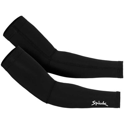 Spiuk Cycling Arm Warmers - Unisex Black Lycra - M/L Spiuk Cycling Arm Warmers - Unisex Black Lycra - M/L