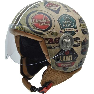 NZI Zeta Retrolabel Casco de Motocicleta - Multicolor - ECE/UN R22.05 - Casco de Motocicleta NZI Zeta Retrolabel Casco de Motocicleta - Multicolor - ECE/UN R22.05 - Casco de Motocicleta