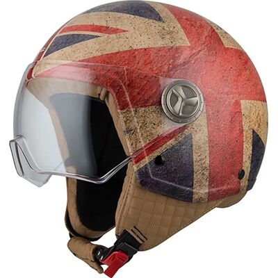 Casco Nzi Minijet Zeta 2 Britain Mate - Leggero e Lussuoso Casco Nzi Minijet Zeta 2 Britain Mate - Leggero e Lussuoso