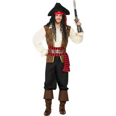 Fantasia de pirata para homem - Marrom - Fantasias Fantasia de pirata para homem - Marrom - Fantasias