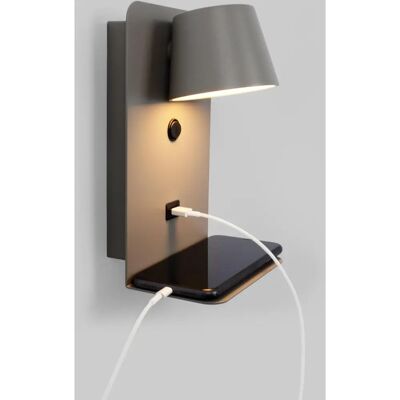 Applique LED Barcelona - Réglable avec USB - Gris - Publicité Applique LED Barcelona - Réglable avec USB - Gris - Publicité