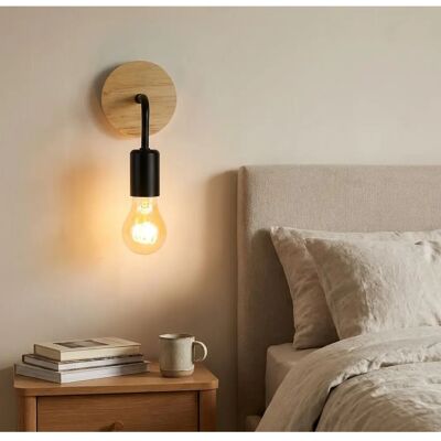 BARCELONA LED - Morgan - Bois et métal - Noir - Lampe murale BARCELONA LED - Morgan - Bois et métal - Noir - Lampe murale