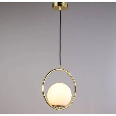 Barcelona LED - Lampada a sospensione - Sfera di cristallo - Oro - Illuminazione interna Barcelona LED - Lampada a sospensione - Sfera di cristallo - Oro - Illuminazione interna