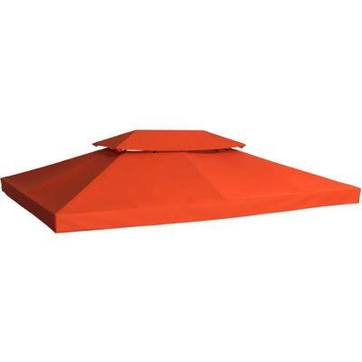 Capa de pavilhão de jardim Outsunny - 3x4m Teto de dupla camada resistente a UV Capa de pavilhão de jardim Outsunny - 3x4m Teto de dupla camada resistente a UV