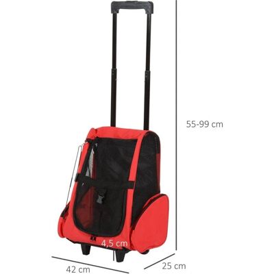 Transportín para Mascotas PawHut 2 en 1 - Rojo Transportín para Mascotas PawHut 2 en 1 - Rojo