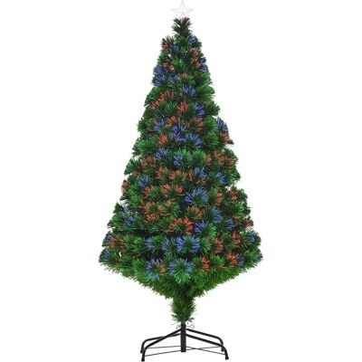 Árbol de Navidad de Fibra Óptica Homcom 150cm Multicolor - Árbol de Navidad Árbol de Navidad de Fibra Óptica Homcom 150cm Multicolor - Árbol de Navidad