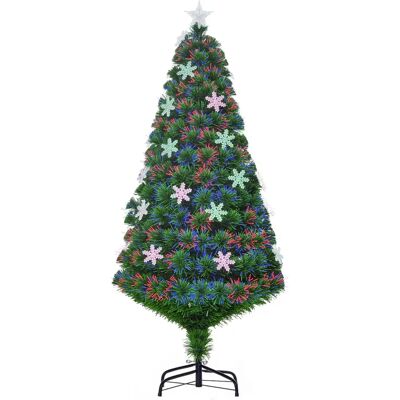Árbol de Navidad artificial Homcom 150cm con luces de fibra óptica - Interior Árbol de Navidad artificial Homcom 150cm con luces de fibra óptica - Interior