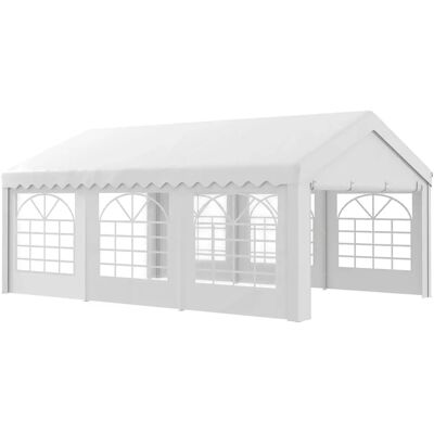 Pérgola Outsunny 6x4m - Carpa de Jardín con Paredes Laterales - Tienda Exterior Pérgola Outsunny 6x4m - Carpa de Jardín con Paredes Laterales - Tienda Exterior