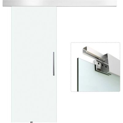 Puerta corredera de cristal translúcido Homcom - Ahorro de espacio, Fácil de instalar Puerta corredera de cristal translúcido Homcom - Ahorro de espacio, Fácil de instalar