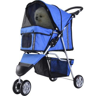 PawHut Carrito para Mascotas - Transportín Plegable para Perros y Gatos Pequeños PawHut Carrito para Mascotas - Transportín Plegable para Perros y Gatos Pequeños