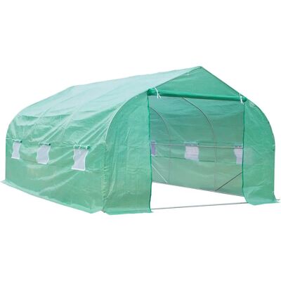 Invernadero de Túnel Outsunny 450x300x205 cm - Cubierta de PE Resistente Invernadero de Túnel Outsunny 450x300x205 cm - Cubierta de PE Resistente