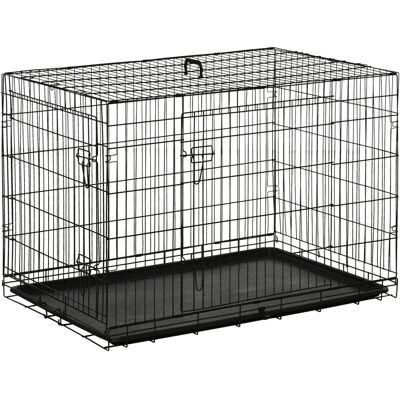 Transporteur pour Chiens PawHut - Cage Pliable en Acier avec 2 Portes - 106x68x76 cm - Publicité Transporteur pour Chiens PawHut - Cage Pliable en Acier avec 2 Portes - 106x68x76 cm - Publicité