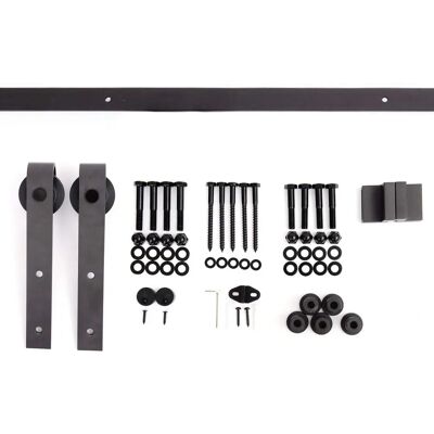 Homcom Kit de Herrajes para Puerta Corredera 200 cm - Soporta 90kg - Estilo Rústico Homcom Kit de Herrajes para Puerta Corredera 200 cm - Soporta 90kg - Estilo Rústico